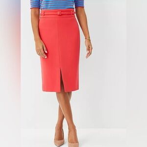 Ann Taylor Coral Pencil Skirt